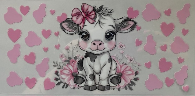 Cow - Gray and Pink