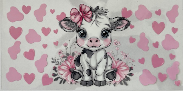 Cow - pink and gray