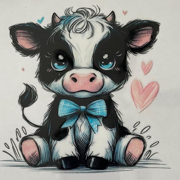 Cow - Blue Bow