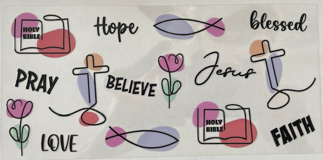 Jesus, hope, blessed, believe, love, pray, faith