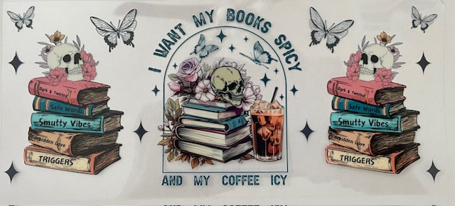 Books spicy and coffee icy