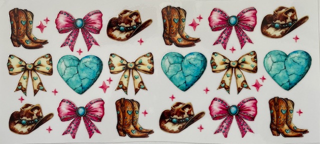 Country boots, bows, and hearts