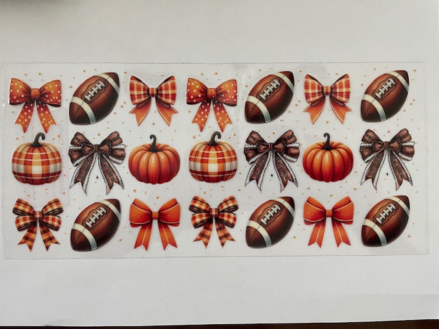 Football w/pumpkins and bows