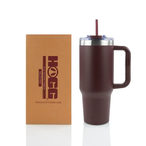40oz powder coated stainless steel tumbler - MULLED WINE