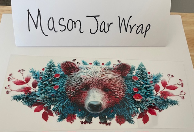 Mason Jar Wrap - Bear