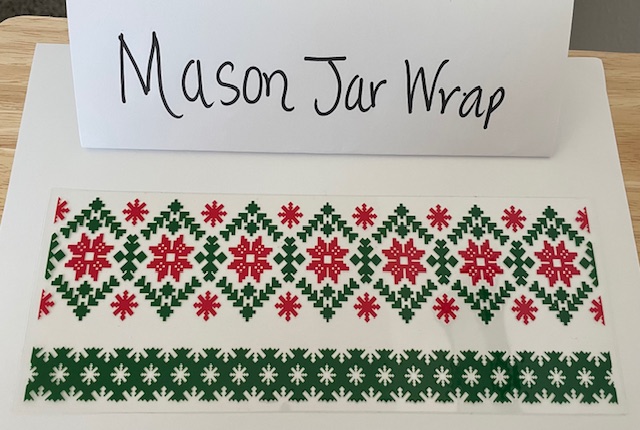 Mason Jar Wrap - Christmas Red/Green