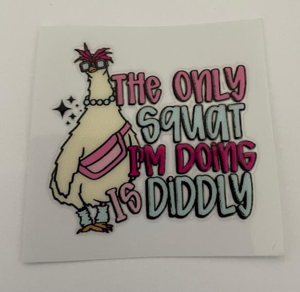 The only squat i'm doing is diddly