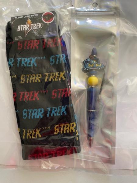 Gift Pack - Star Trek Socks and Dad beaded pen
