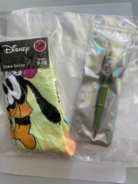 Gift Pack - Goofy Socks and beaded pen