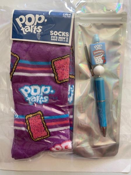 Gift Pack - Pop Tarts Socks and beaded pen
