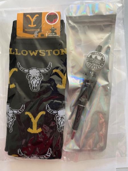 Gift Pack - Yellowstone Socks and beaded pen