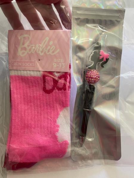 Gift Pack - Barbie Socks and beaded pen