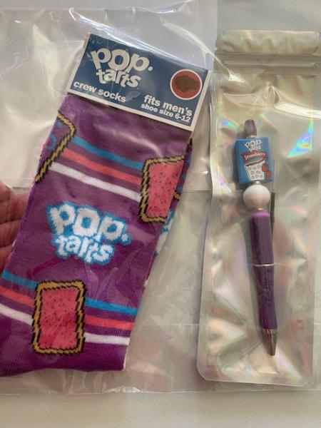 Gift Pack - Pop Tarts Socks and beaded pen