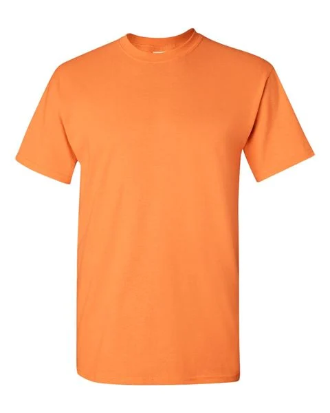 Gildan - TANGERINE - Adult Short Sleeve T-Shirt - 100% preshrunk cotton - Sizes S-5X