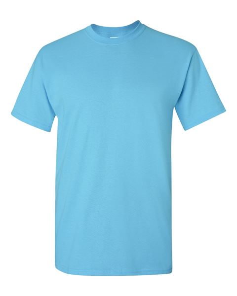 Gildan - SKY BLUE - Adult Short Sleeve T-Shirt - 100% preshrunk cotton - Sizes S-5X