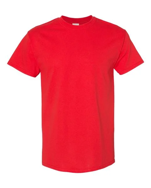 Gildan - RED - Adult Short Sleeve T-Shirt - 100% preshrunk cotton - Sizes S-5X