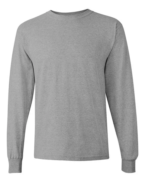 Gildan - SPORT GREY - Adult Long Sleeve T-Shirt - 100% preshrunk cotton - Sizes S-3X