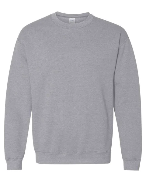 Gildan - SPORT GREY - Adult Crewneck Sweatshirt - 50/50 pre-shrunk cotton/polyester - Sizes S-5X