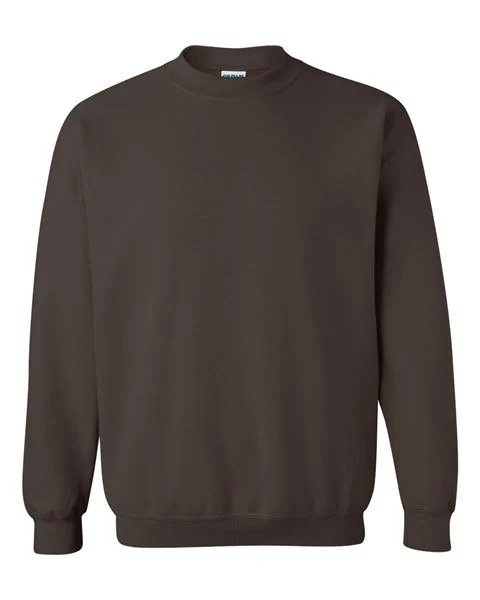 Gildan - DARK CHOCOLATE - Adult Crewneck Sweatshirt - 50/50 pre-shrunk cotton/polyester - Sizes S-4X