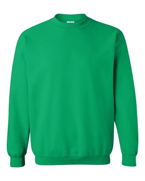 Gildan - IRISH GREEN - Adult Crewneck Sweatshirt - 50/50 pre-shrunk cotton/polyester - Sizes S-5X
