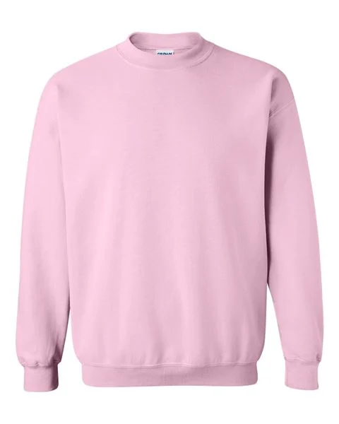 Gildan - LIGHT PINK - Adult Crewneck Sweatshirt - 50/50 pre-shrunk cotton/polyester - Sizes S-3X