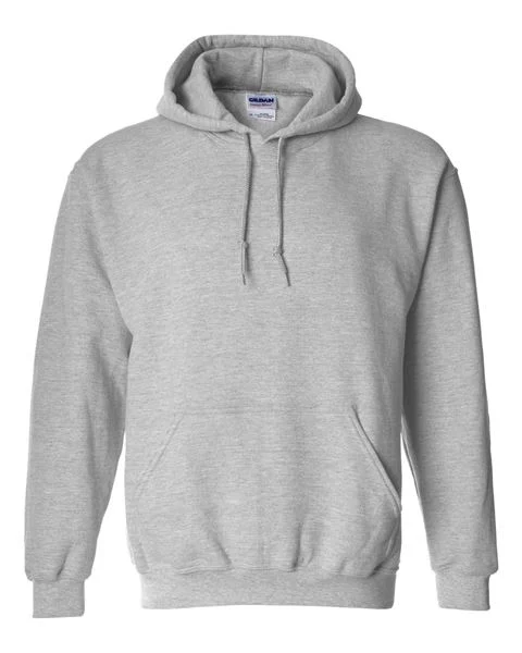Gildan - SPORT GREY - Adult Hoodie - 50/50 cotton/polyester - Sizes S-5X