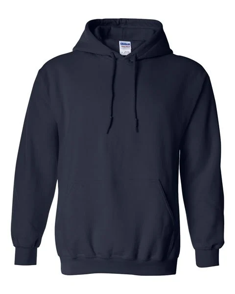 Gildan - NAVY - Adult Hoodie - 50/50 cotton/polyester - Sizes S-5X