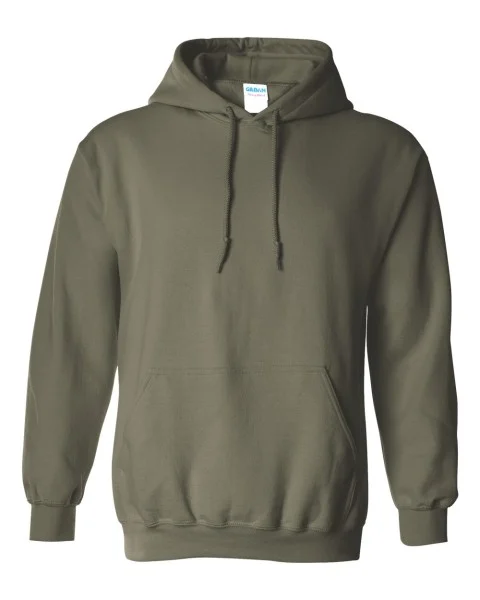 Gildan - MILITARY GREEN - Adult Hoodie - 50/50 cotton/polyester - Sizes S-5X