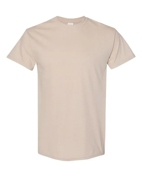 Gildan - SAND - Adult Short Sleeve T-Shirt - 100% preshrunk cotton - Sizes S-5X