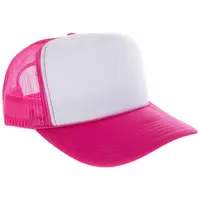 Otto Hot Pink & White Trucker Hat - Foam, Polyester, Mesh