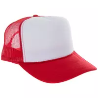 Otto Red & White Trucker Hat - Foam, Polyester, Mesh