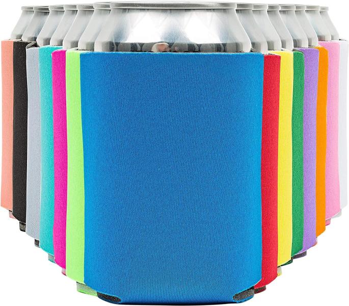 12oz Koozie with UNLIMITED patches/transfers - Assorted Colors